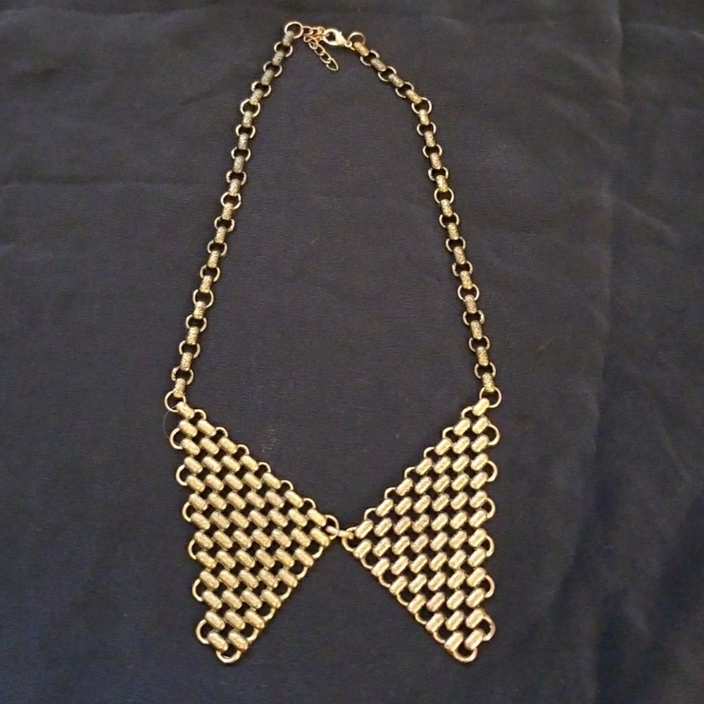 Brass collar necklace